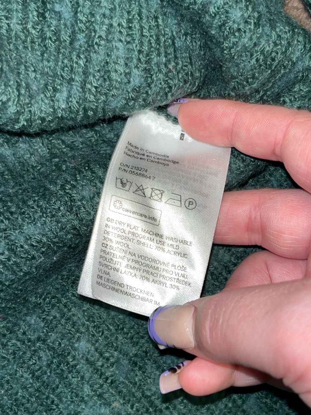 H&M Green Off-the-Shoulder Ribbed Sweater - Picture 3 of 3